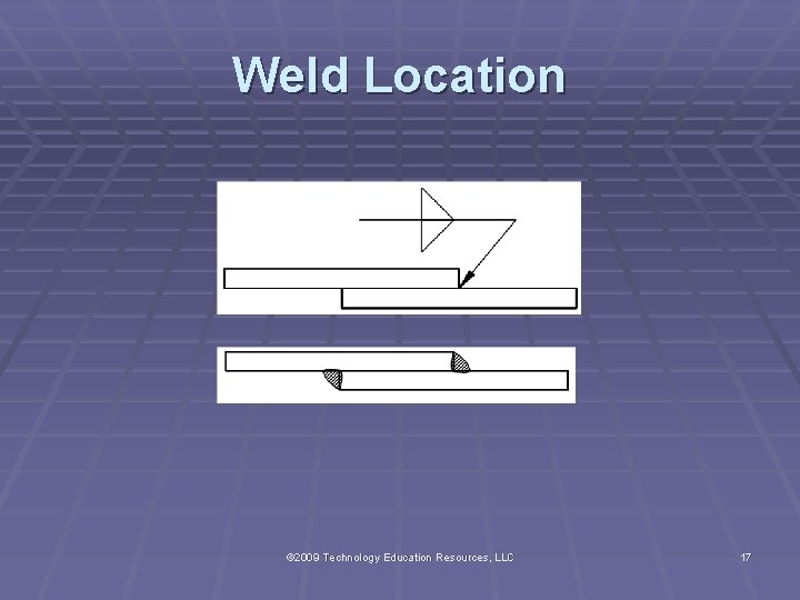 Weld Location © 2009 Technology Education Resources, LLC 17 