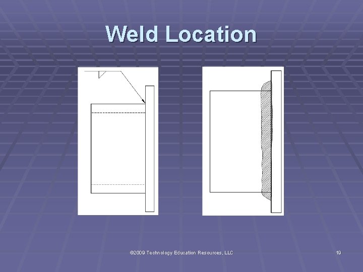 Weld Location © 2009 Technology Education Resources, LLC 19 