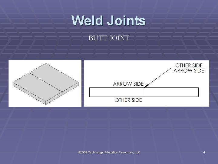 Weld Joints BUTT JOINT © 2009 Technology Education Resources, LLC 4 