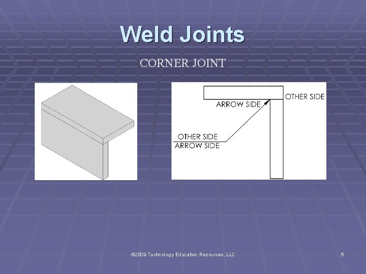 Weld Joints CORNER JOINT © 2009 Technology Education Resources, LLC 5 