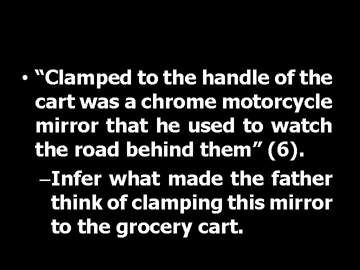 You & Class • “Clamped to the handle of the cart was a chrome