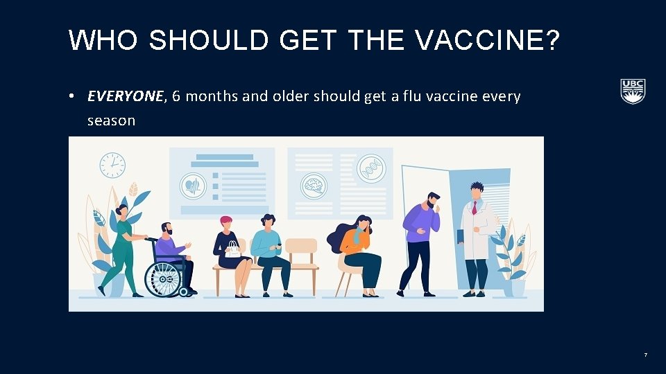 WHO SHOULD GET THE VACCINE? • EVERYONE, 6 months and older should get a