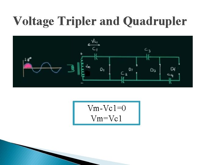 Voltage Tripler and Quadrupler Vm-Vc 1=0 Vm=Vc 1 