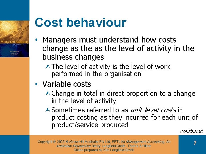 Chapter 2 Management accounting basic terms and concepts