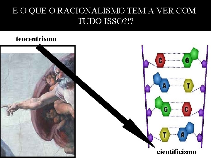 E O QUE O RACIONALISMO TEM A VER COM TUDO ISSO? !? teocentrismo cientificismo