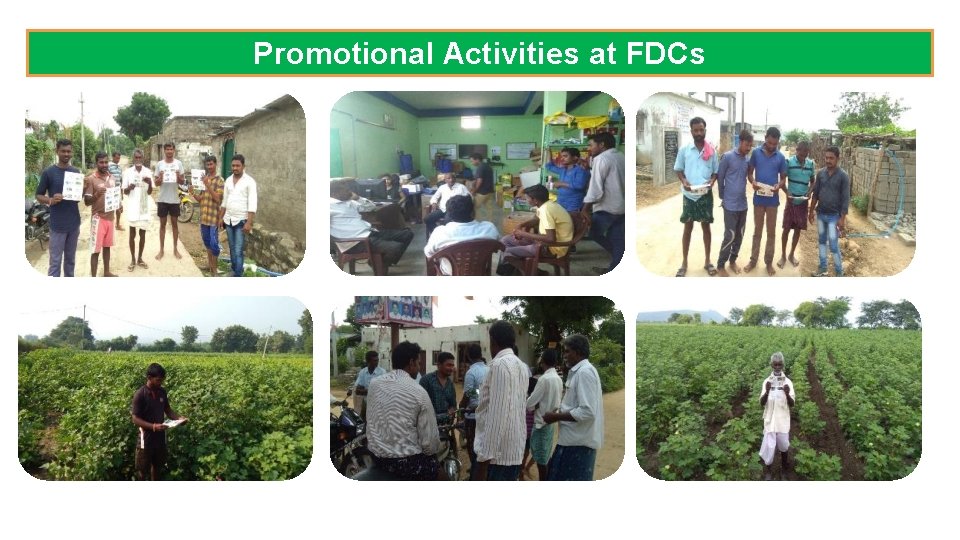 Promotional Activities at FDCs 