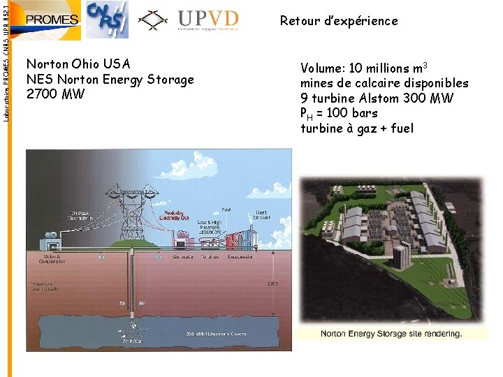 Laboratoire PROMES CNRS UPR 8521 Retour d’expérience Norton Ohio USA NES Norton Energy Storage