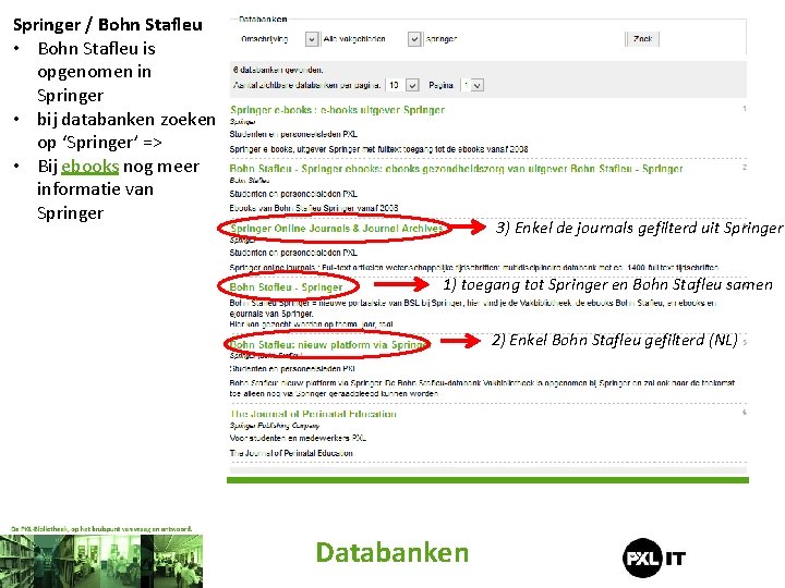 Springer / Bohn Stafleu • Bohn Stafleu is opgenomen in Springer • bij databanken