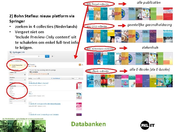 alle publicaties 2) Bohn Stafleu: nieuw platform via Springer • zoeken in 4 collecties