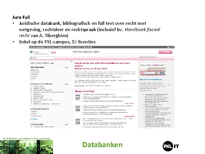 Jura Full • Juridische databank, bibliografisch en full text over recht met wetgeving, rechtsleer