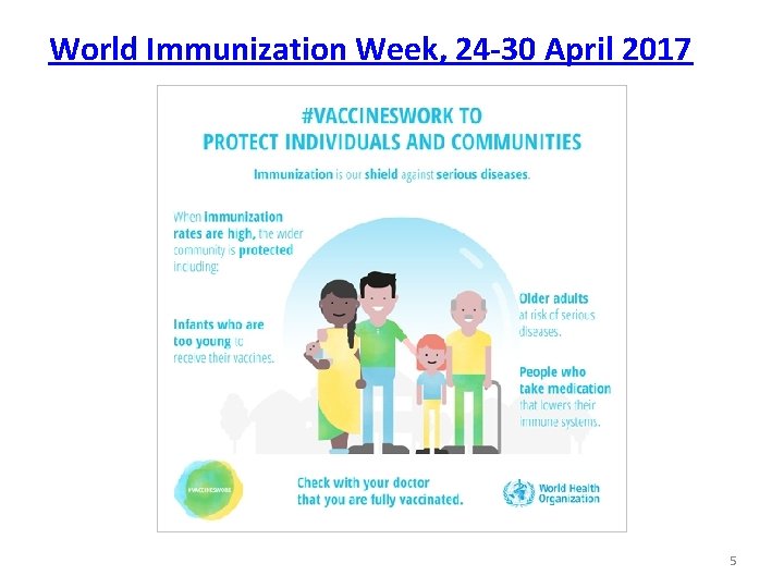 World Immunization Week, 24 -30 April 2017 5 