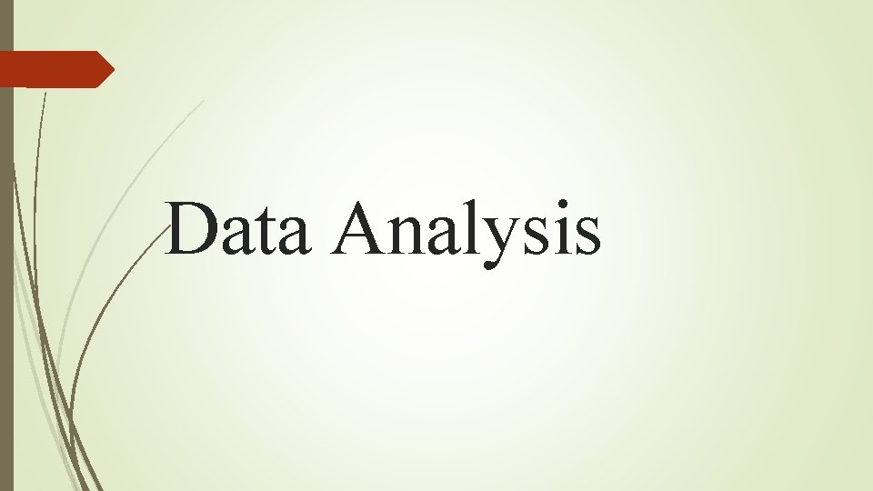 Data Analysis 