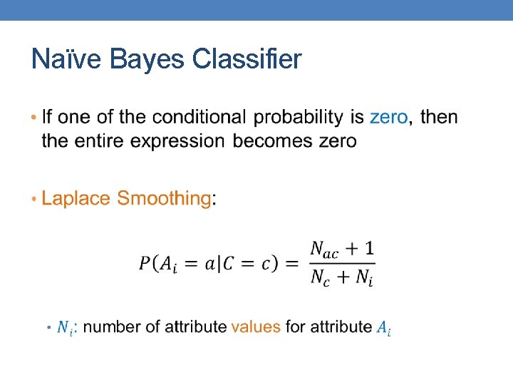 Naïve Bayes Classifier • 