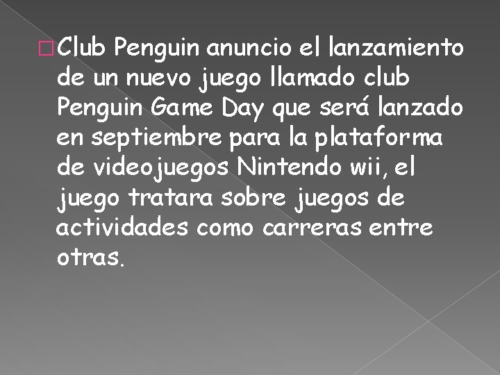 � Club Penguin anuncio el lanzamiento de un nuevo juego llamado club Penguin Game