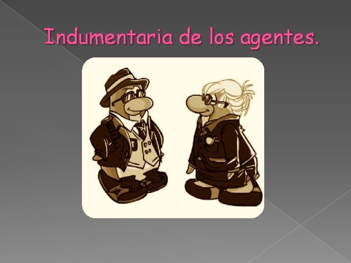 Indumentaria de los agentes. 