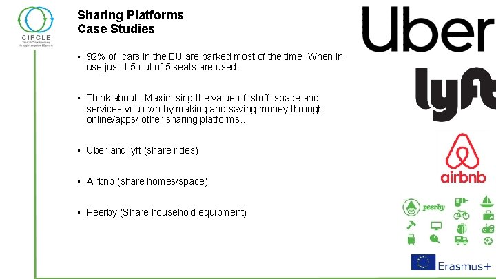 Sharing Platforms Case Studies • 92% of cars in the EU are parked most