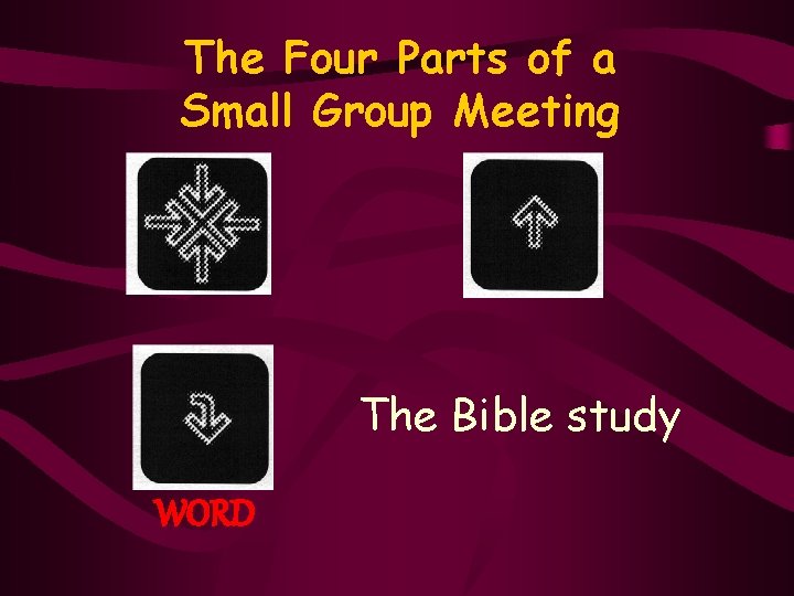 The Four Parts of a Small Group Meeting The Bible study WORD 