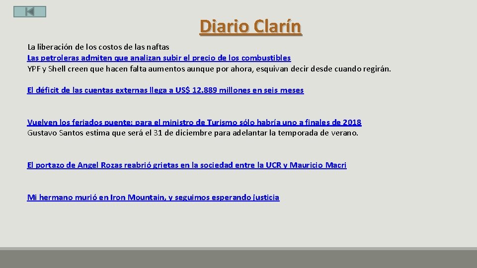 Diario Clarín La liberación de los costos de las naftas Las petroleras admiten que