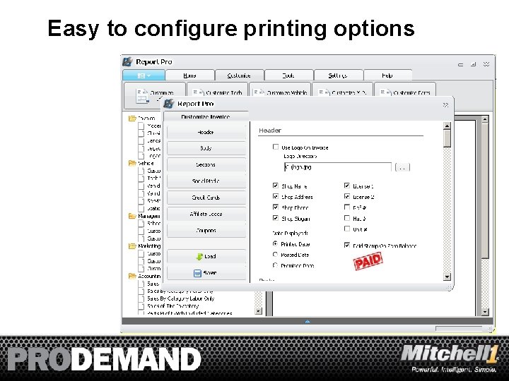 Easy to configure printing options 6 
