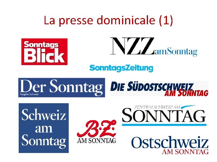 La presse dominicale (1) 