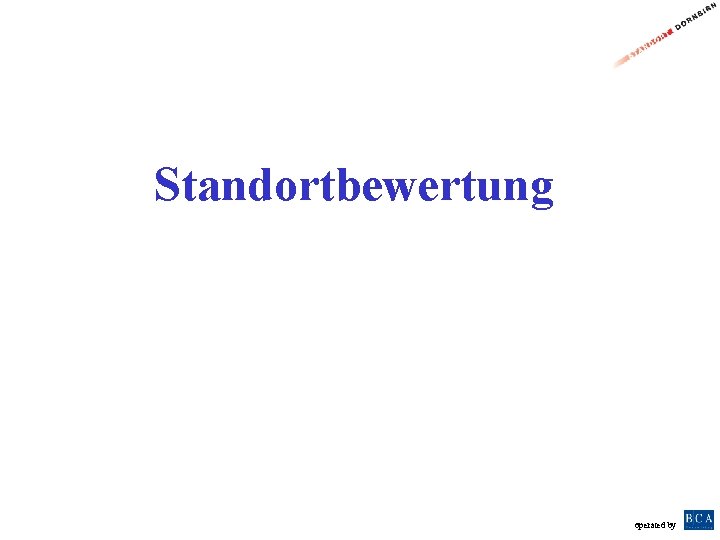 Standortbewertung operated by 