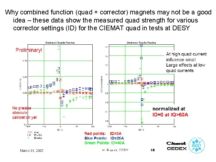 Why combined function (quad + corrector) magnets may not be a good idea –