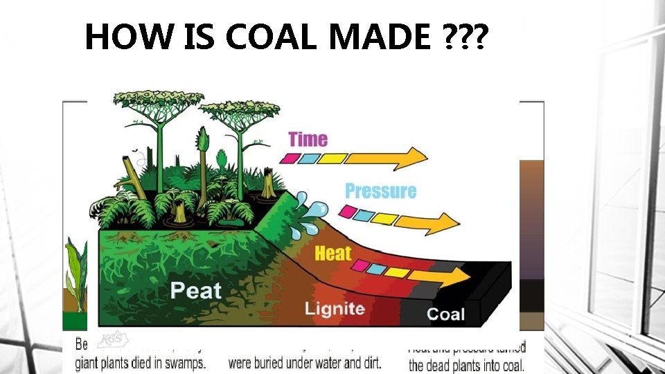 HOW IS COAL MADE ? ? ? 