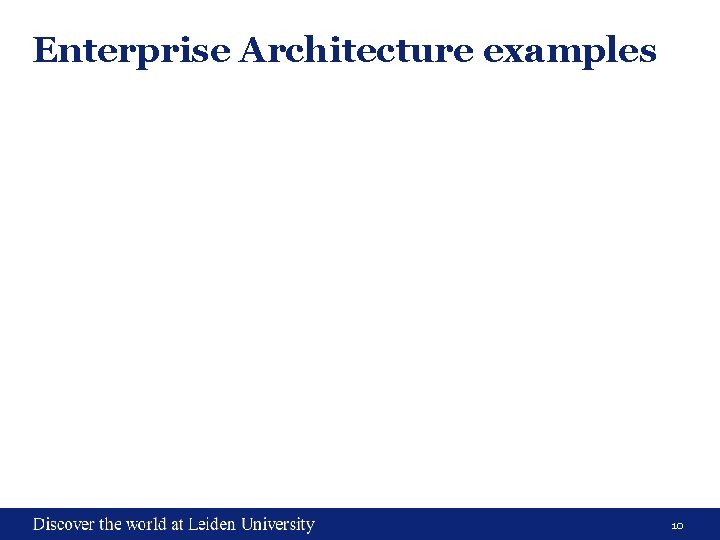 Enterprise Architecture examples 10 