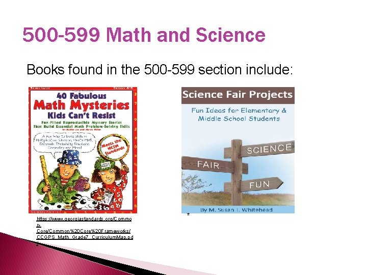 500 -599 Math and Science Books found in the 500 -599 section include: https: