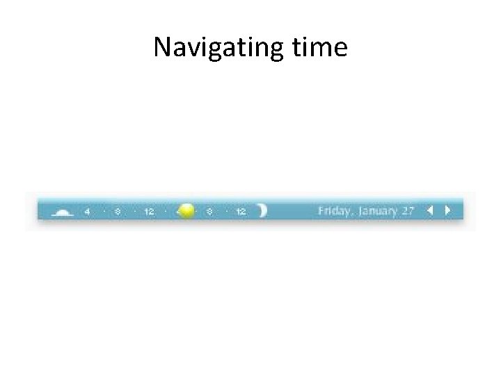 Navigating time 