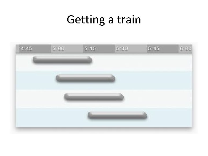 Getting a train 