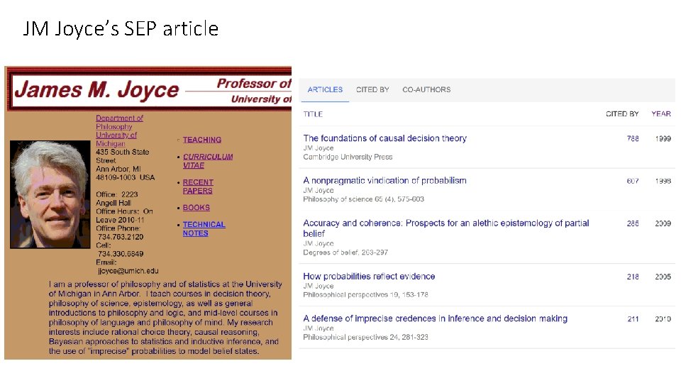 JM Joyce’s SEP article 