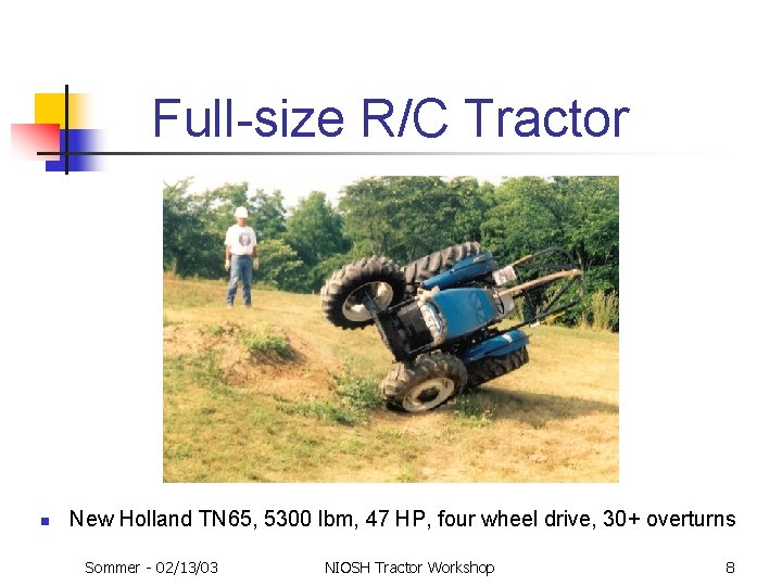 Full-size R/C Tractor n New Holland TN 65, 5300 lbm, 47 HP, four wheel