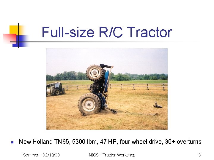 Full-size R/C Tractor n New Holland TN 65, 5300 lbm, 47 HP, four wheel