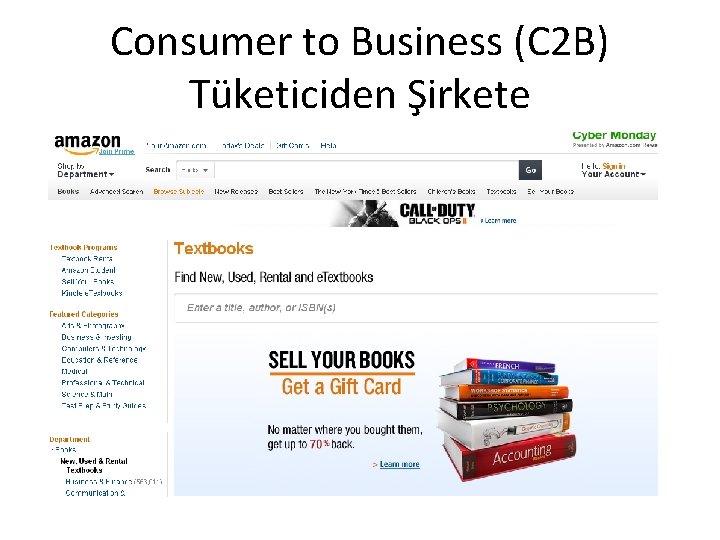 Consumer to Business (C 2 B) Tüketiciden Şirkete 