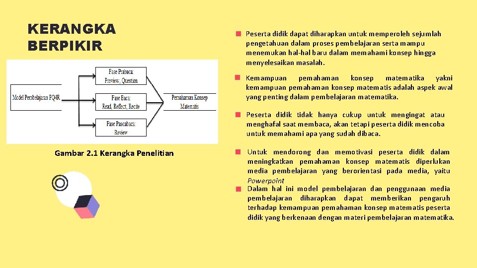 KERANGKA BERPIKIR Peserta didik dapat diharapkan untuk memperoleh sejumlah pengetahuan dalam proses pembelajaran serta