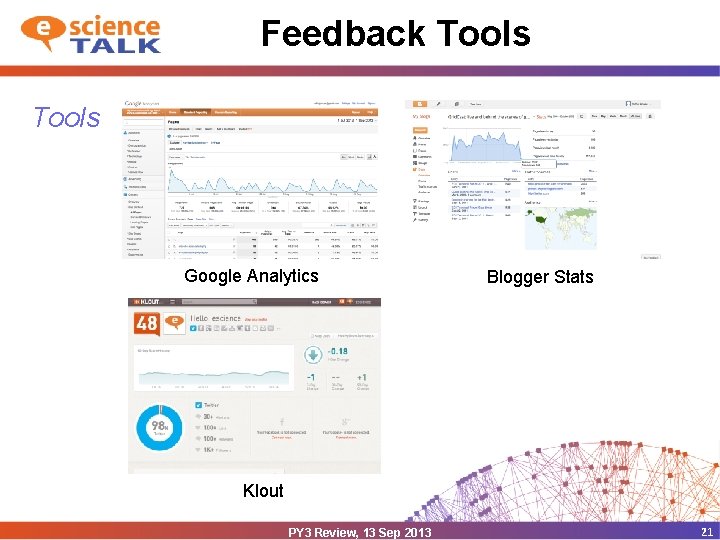 Feedback Tools Google Analytics Blogger Stats Klout PY 3 Review, 13 Sep 2013 21