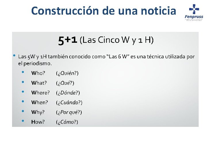 Construcción de una noticia 