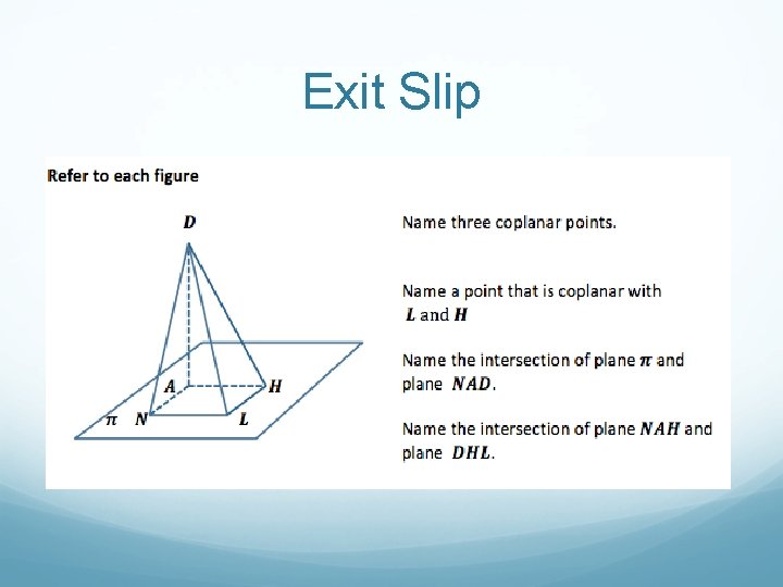 Exit Slip Exit Slip