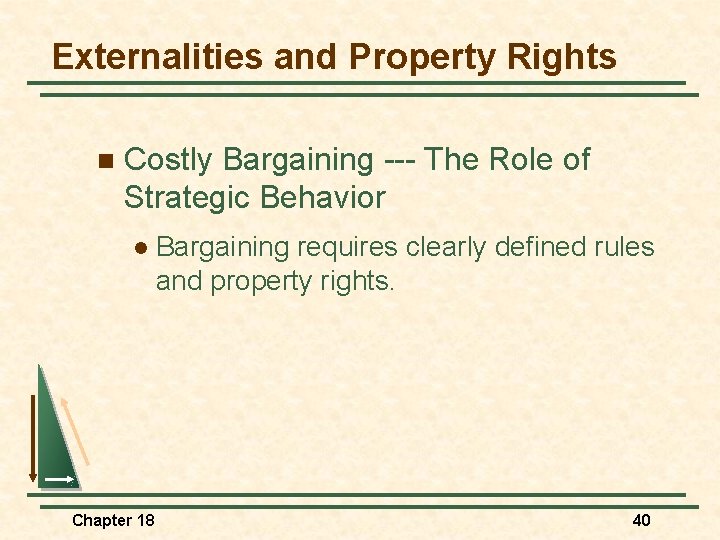 Externalities and Property Rights n Costly Bargaining --- The Role of Strategic Behavior l