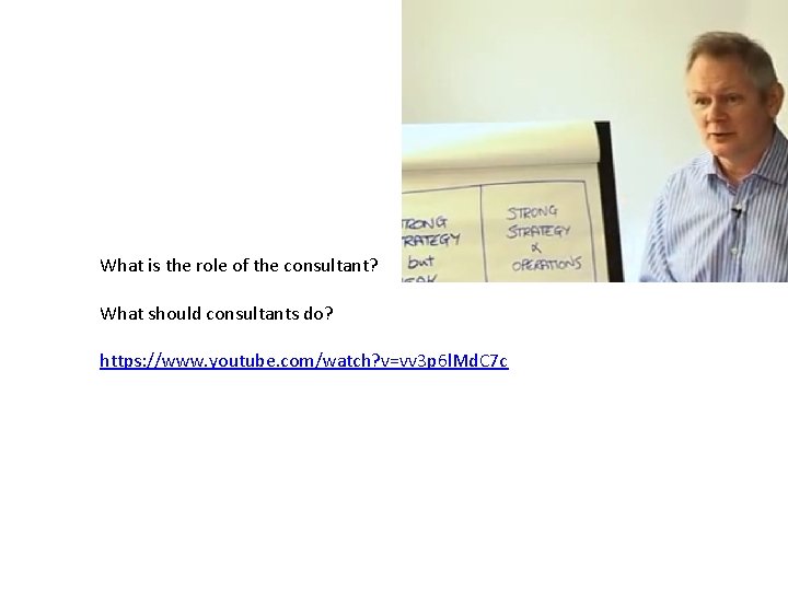 What is the role of the consultant? What should consultants do? https: //www. youtube.