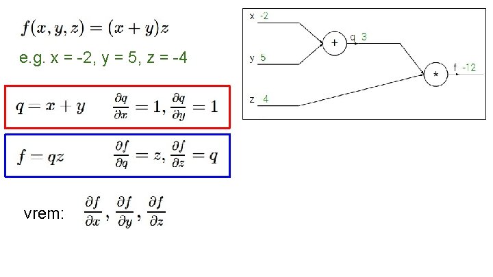 e. g. x = -2, y = 5, z = -4 vrem: 