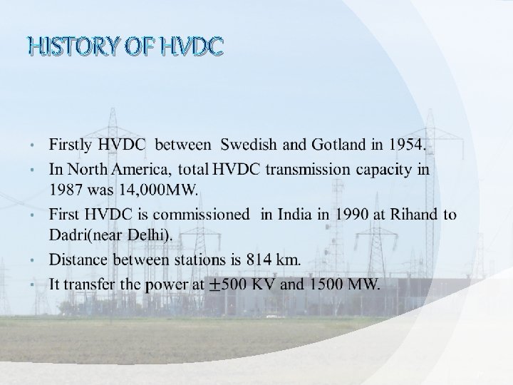 HISTORY OF HVDC 