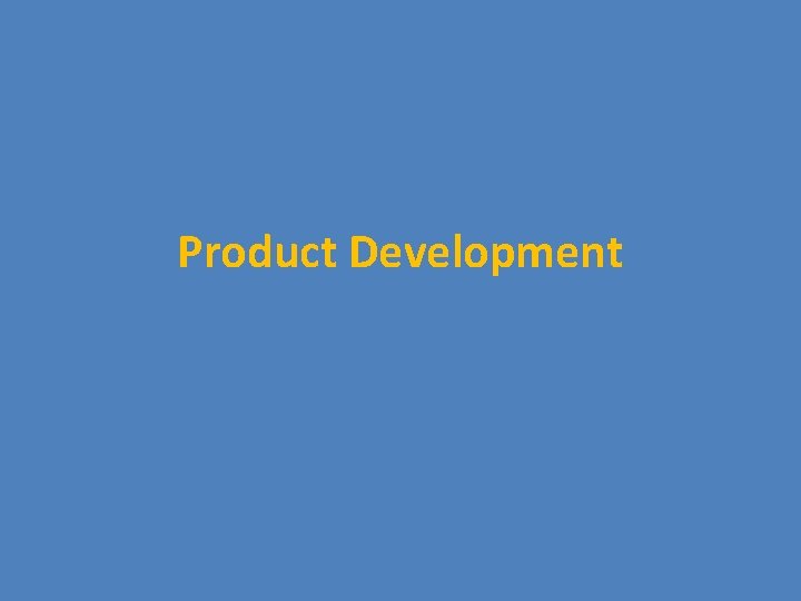 Product Development 