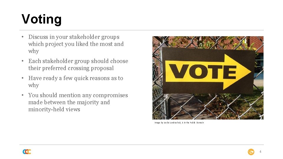 Voting • Discuss in your stakeholder groups which project you liked the most and