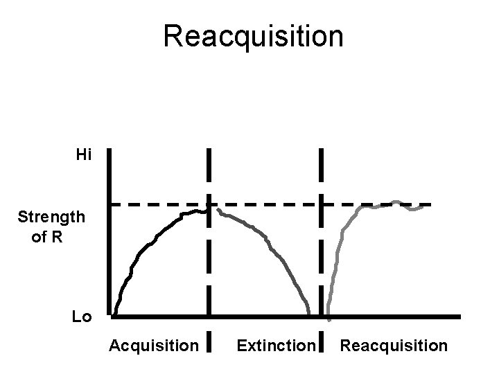 Reacquisition Hi Strength of R Lo Acquisition Extinction Reacquisition 