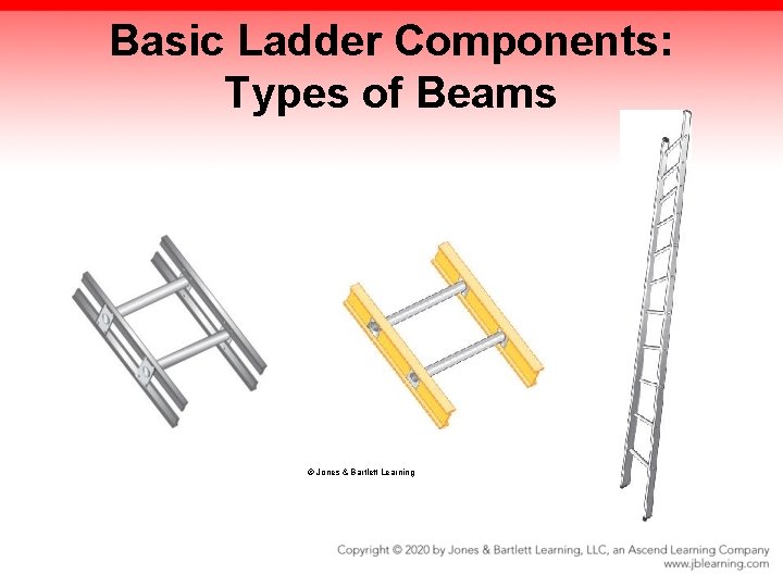 Basic Ladder Components: Types of Beams © Jones & Bartlett Learning Basic Ladder Components: Types of Beams © Jones & Bartlett Learning