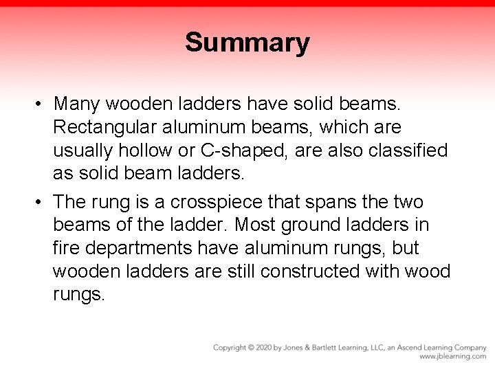 Summary • Many wooden ladders have solid beams. Rectangular aluminum beams, which are usually Summary • Many wooden ladders have solid beams. Rectangular aluminum beams, which are usually