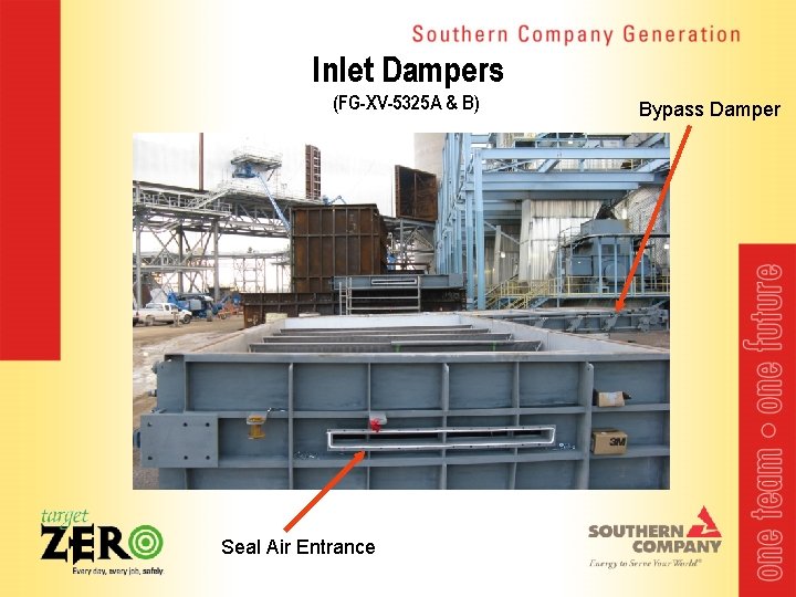 Inlet Dampers (FG-XV-5325 A & B) Seal Air Entrance Bypass Damper 