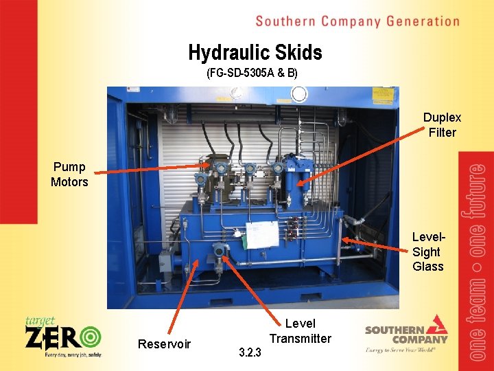 Hydraulic Skids (FG-SD-5305 A & B) Duplex Filter Pump Motors Level. Sight Glass Reservoir